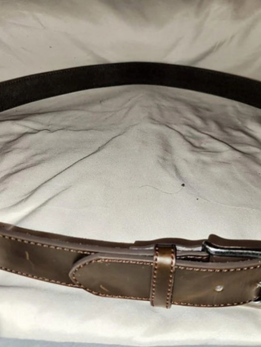 Brown Leather-Style Belt